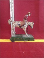 Wind-up lehmann horse and cowboy