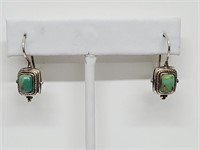 .925 Sterling Silver Natural Stone Earrings