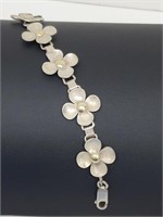 .925 Sterling Silver Flower Bracelet