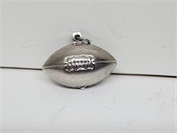 .925 Sterling Silver Football Pendant/Charm