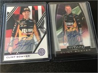 Clint Bowyer hand signed numbered NASCAR cards