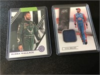 Bubba Wallace race used patch & 4/25 purple card