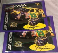 Two Jimmy Spencer NASCAR Autograph Hero Cards