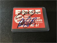 Dale Earnhardt Sr. & Jr. Hand signed NASCAR card
