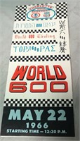 1966 World 600 Charlotte Ticket Brochure