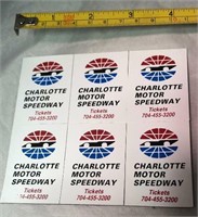Lot of 6 1993 Charlotte Ticket Promo Magnets
