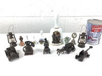 Collection d'aiguisoirs & cloches dont céramique