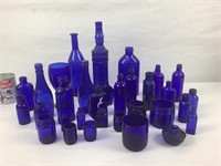 Bouteilles/Flacons en verre bleu cobalt