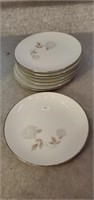 (8) NORITAKE CHINA ROSAY DESERT PLATES