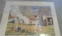 PRINTED PICTURE TITLED "BURNING LEAVES" & INFO.
