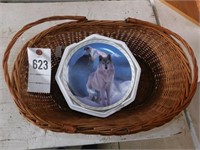 Wicker Basket w/ Plate