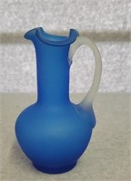 BLUE FROSTED MINIATURE PITCHER