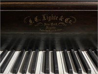 ANTIQUE LIGHTE & ERNST 1864 SQUARE GRAND PIANO