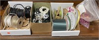 ASSORTED BOX OF CORDING AND RIBBONS