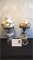 2 Hurricane lamps