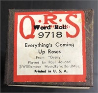 VINTAGE QRS PLAYER PIANO ROLL "EVERYTHING'S COMIN