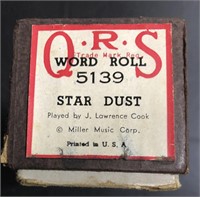 VINTAGE QRS PLAYER PIANO ROLL STAR DUST" 5139