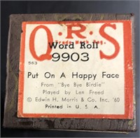 VINTAGE QRS PLAYER PIANO ROLL "PUT ON A HAPPY FAC