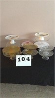 Lot of 13 cake stands