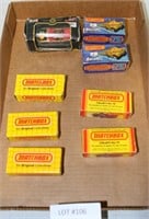 7 MATCHBOX & 1 REVELL TOY VEHICLES W/BOXES