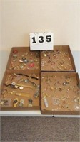 Costume jewelry lot of broaches earrings pins and