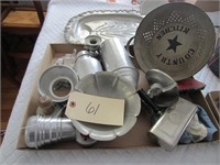 Pewter items, cookie cutters
