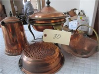 Copper strainer, basket, pot