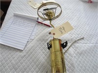 Brass fire extinguisher made into lamp