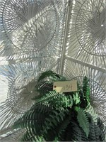 wicker plant stand and screen