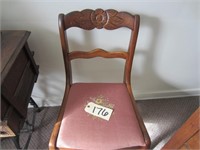 Chair w/embroidered seat