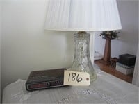 Glass lamp and alarm clock