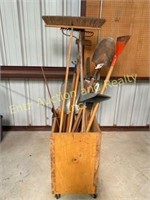 LOT OF HAND TOOLS, AXES, SLEDGE HAMMERS,