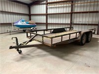76" X 16' UTILITY TRAILER, TANDEM AXLE, WITH RAMPS