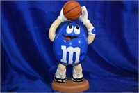 Blue Plastic M&M Basketball Player Candy Dispenser