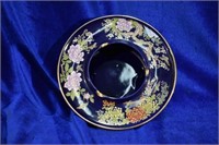 Kutani Blue Oriental Vintage Porcelain Ash Tray /