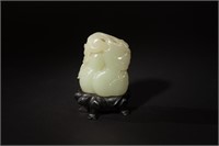 Chinese Jade Carved Hulu Toggle, 19th C#