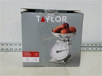 Taylor Stainless Steel Analog Kitchen Scale, 11lb