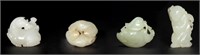 Group of 4 Chinese Jade Carvings, 18/19th C#