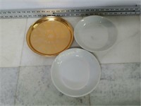 Qty (3) Assorted Serving Platters