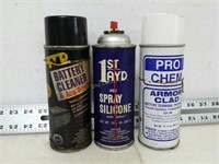 Qty (3) Assorted Spray Chemicals
