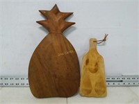 Qty (2) Wooden Cutting Boards