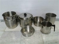 Qty (6) Assorted Stainless Steel Cookwares