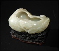 Chinese Jade Hulu Water Coupe, 18th C#