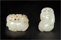 2 Chinese Jade Pendants, 19th C#