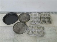 Qty (3) Pie Pans & (3) Muffin Pans
