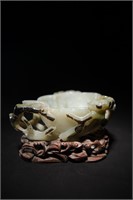 Chinese Celadon Jade Libation Cup, Ming