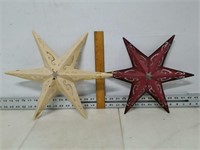 Qty (2) Decorative Metal Stars