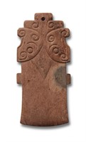 Chinese Axe Shaped Jade Plaque, Warring State