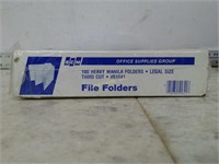 SCM File Folders - 100 Heavy Manilla Folders