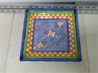 Fishes Plate Wall Hang  (8.25" x 8.25")